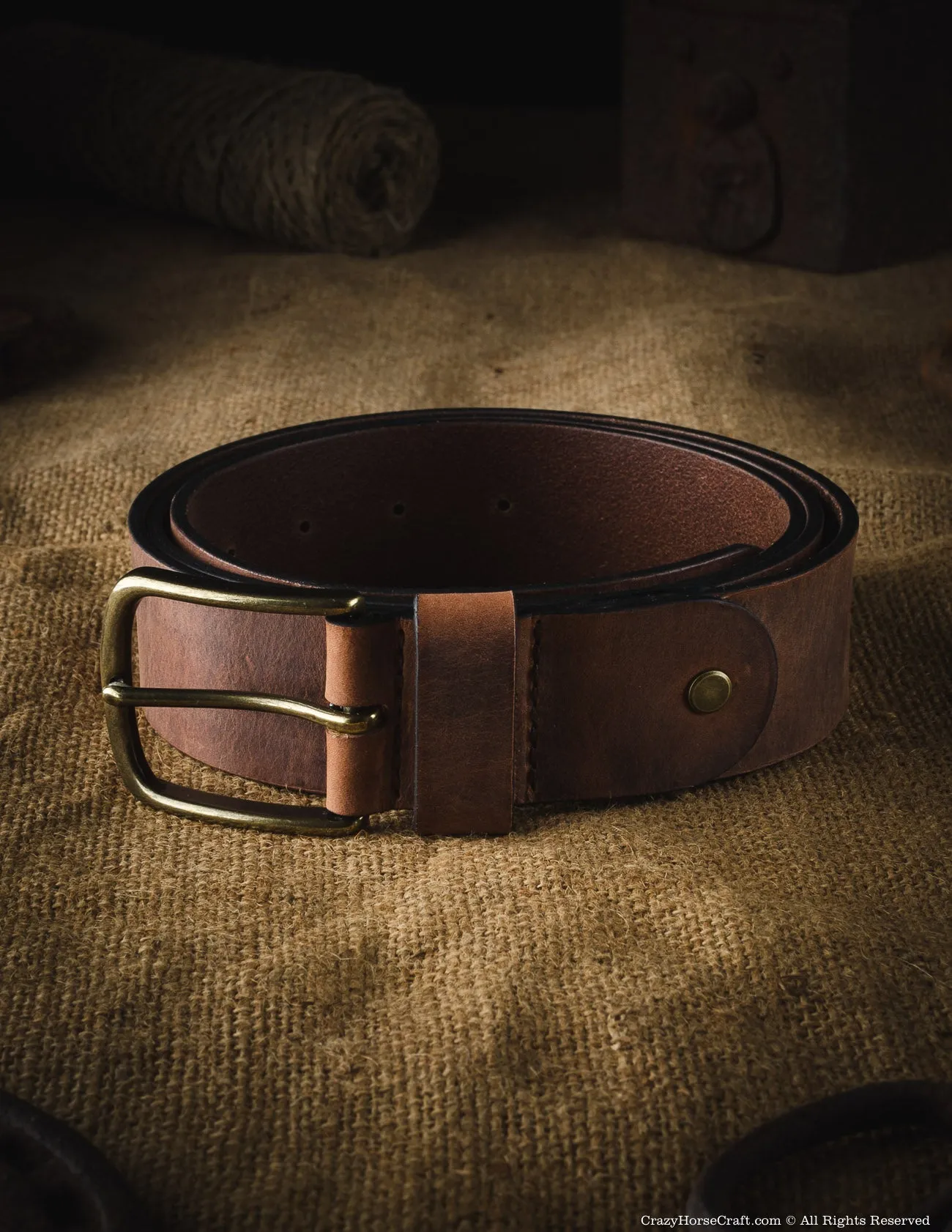 Vegetable Tanned Leather Belt | Classic Brown