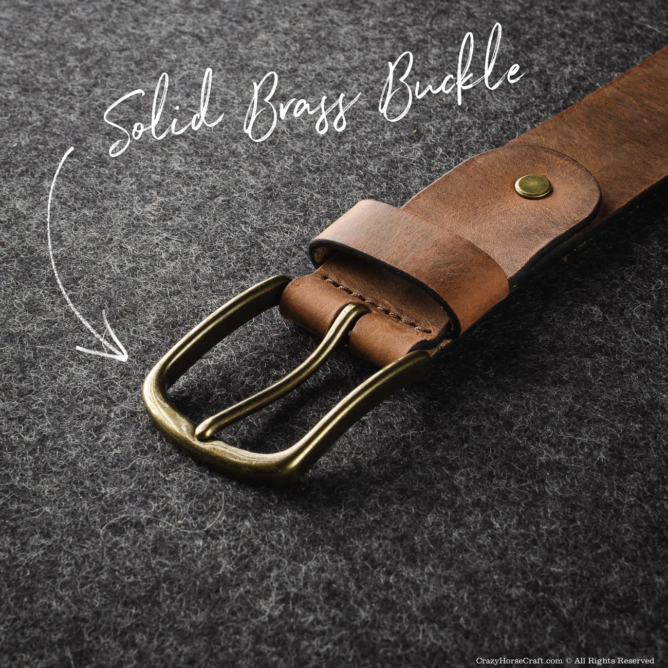 Vegetable Tanned Leather Belt | Classic Brown