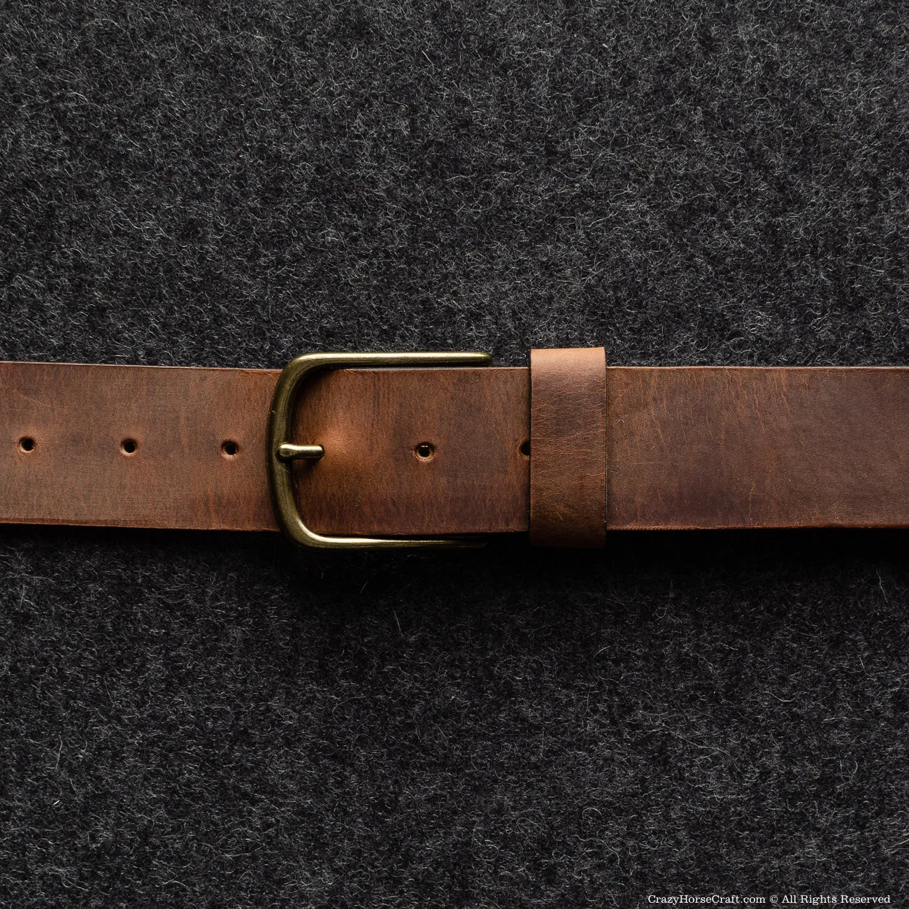 Vegetable Tanned Leather Belt | Classic Brown