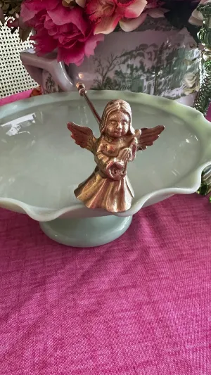 Vintage Candle Snuffer, Brass, Angel