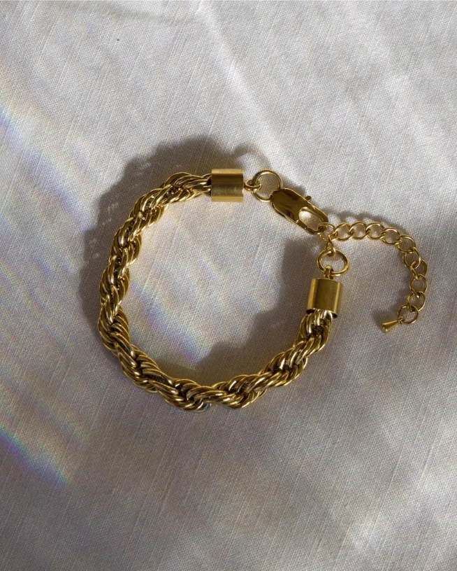 Waterproof Gold Rope Chain Bracelet