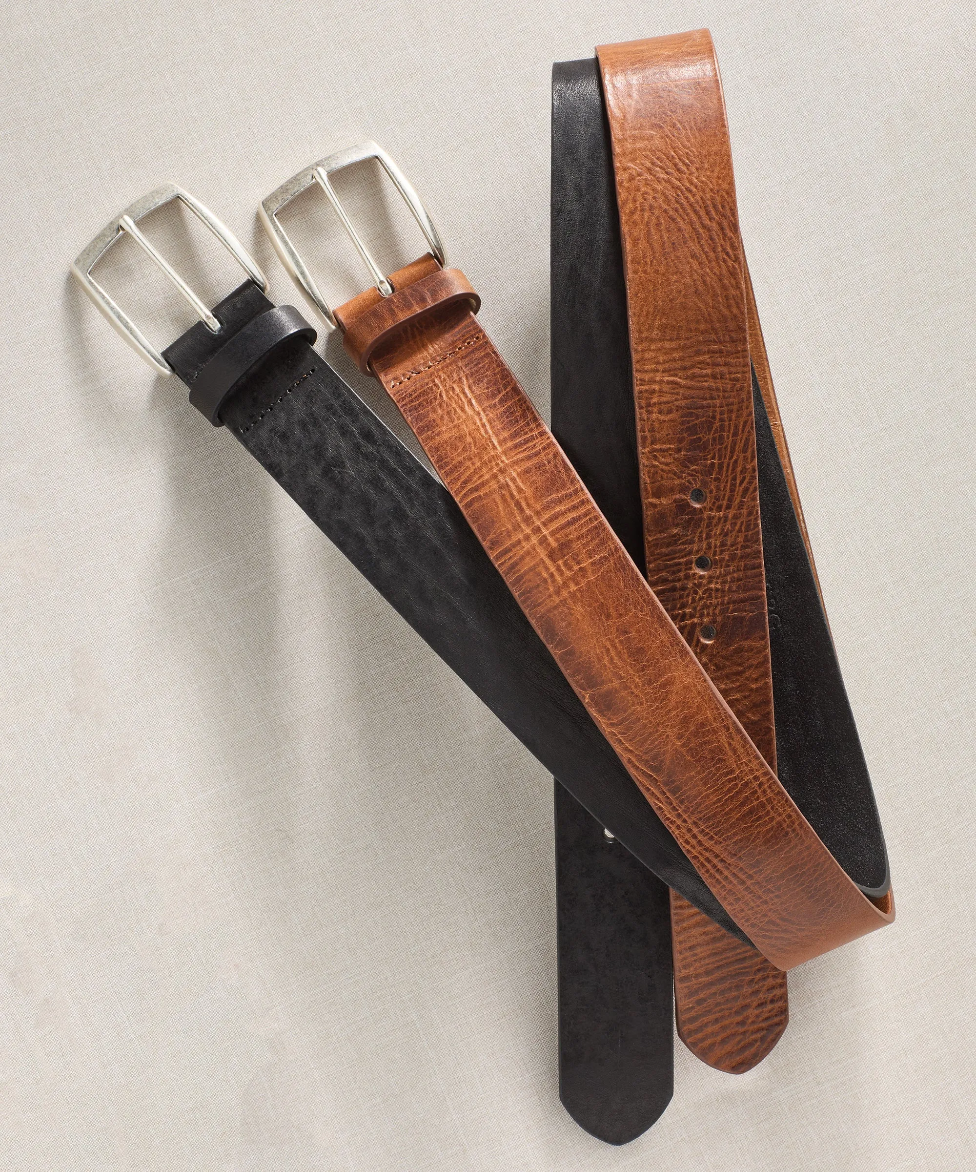 w.kleinberg Vegetable-Tanned Italian Leather Strap Belt